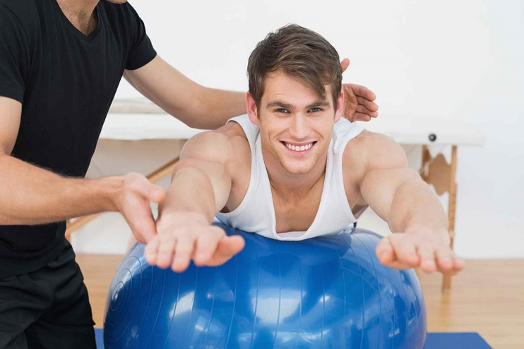 exercises on a fitball for prostate