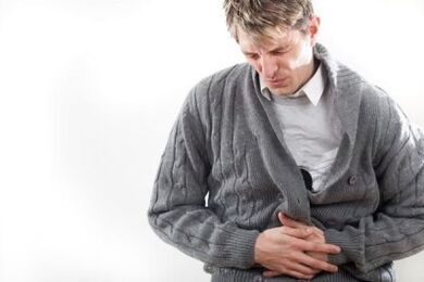lower abdominal pain in a man with prostate